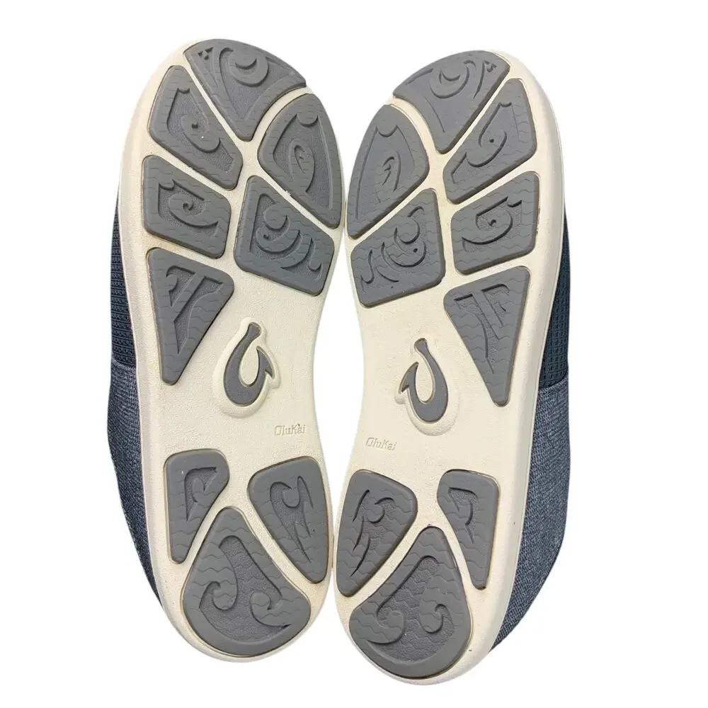 OluKai Nohea Moku Men’s Size 12 Gray Casual Boat Shoes Lightweight Comfort